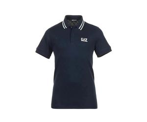 EA7 Emporio Armani 6DPF14-PJZSZ-1562 Polo sportif en coton pour homme Coupe classique Bleu marine Longueur standard, bleu marine, XL