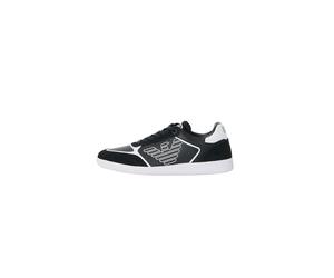 EA7 Emporio Armani Baskets basses 'NEW HERITAGE EAGLE' noir / blanc, Taille 43-43,5