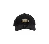 EA7 Emporio Armani Casquette de baseball texturée en nylon Noir/doré, noir, Taille unique