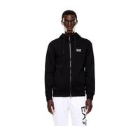 EA7 Emporio Armani Homme Sweat à Capuche et Zip en Coton, Noir , XL