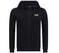 EA7 Emporio Armani Homme Sweat à Capuche et Zip en Coton, Noir , XL