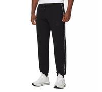 EA7 Emporio Armani Logo Series Pantalon de jogging extensible en viscose pour homme Noir, Noir , L