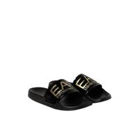 EA7 Emporio Armani Sandales de plage pour enfant avec maxi logo 7Y000037AF15118 8059797136623 - 40, Noir doré., 35 EU