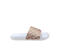 EA7 Emporio Armani Sandales de sport avec logo imprimé blanc et doré, blanco oro, 39 EU