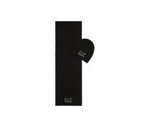 EA7 Emporio Armani Set bonnet, écharpe et mini sac shopper – Noir avec logo doré