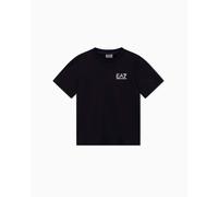 EA7 Emporio Armani T-shirt Core Identity Boy girocollo in cotone con logo black