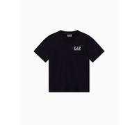 EA7 Emporio Armani T-shirt Core Identity Boy girocollo in cotone con logo black
