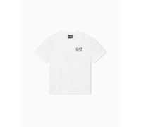EA7 Emporio Armani T-shirt Core Identity Boy girocollo in cotone con logo White