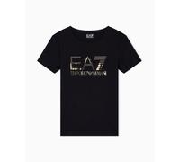 EA7 Emporio Armani T-shirt girocollo Logo Series in jersey stretch W donna Black