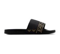 Emporio Armani EA7 Claquettes Homme à rayures Noir/Or Taille 40 EU