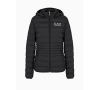 EA7 Emporio Armani Veste d’hiver 'Giubbotto' noir / blanc, Taille M