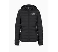 EA7 Emporio Armani Veste d’hiver 'Giubbotto' noir / blanc, Taille XL