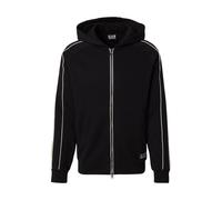 EA7 Emporio Armani Veste de survêtement noir / blanc, Taille L
