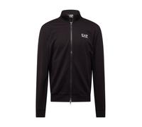 EA7 Emporio Armani Veste de survêtement noir / blanc, Taille XXL