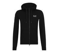 EA7 Emporio Armani Veste de survêtement noir / blanc, Taille XXXL