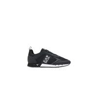 Emporio Armani EA7 Baskets Homme en maille avec logo athlétique noir/blanc 42 EU