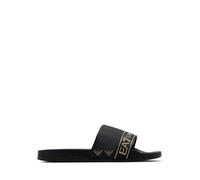 EA7 Homme Claquettes À Rayures De Marque, Black/Gold, 42 EU
