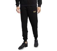 EA7 Homme Pantalon de Jogging en Jersey Slim, Black/Gold, Noir/Or, L