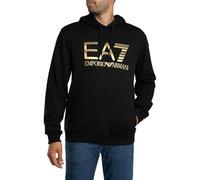 Emporio Armani EA7 Sweat à capuche Grand logo Train Noir/Or XL