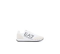 EA7 Hommes Baskets avec Grand Logo Noir/Or, Blanc, noir, 45 1/3 EU