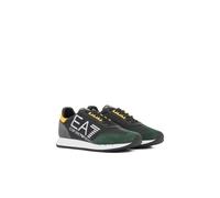 EA7 Hommes Baskets avec Grand Logo Noir/Or, Noir et gris., 42 EU