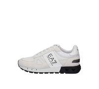 EA7 Legacy Sneakers en Daim Blanc/Noir pour Hommes - EUR 39 1/3