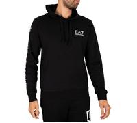 EA7 Marque de manches Sweat à capuche épais, Noir XS