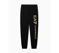 EA7 Pantaloni Jogger Logo Series pantalone di tuta da uomo in cotone black gold