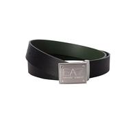 EA7 Pour des hommes Ceinture à boucle logo, Noir, One Size