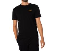 EA7 Pour des hommes T-shirt avec logo sur la poitrine, Noir