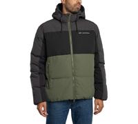 Veste à capuche EA7 Athletic Colourblock noir pur vert kaki - M