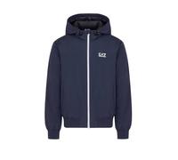 Sweatshirt à capuche EA7 Core Identity Gold Full Zip bleu marine - XL