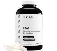 EAA Acides Aminés Essentiels. 240 comprimés végétaliens pour 2 mois de traitement. 9 Acides Aminés Essentiels. Fabriqué en Europe par HIVITAL