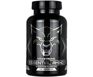 EAA Aminoacides Essentiels Vitastrong Vegan, EAA 8 acides aminés avec BCAA, Leucine, L-Lysine, L-Tryptophane, Méthionine, 120 Comprimés de Amino Acids pour Pré, Intra et Post-Workout, Amino Energy