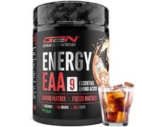 EAA Energy Mix - 500 g - Amino Matrix + Focus Matrix - Boissons énergétiques sans sucre - Avec caféine, taurine, guarana, N-acétyl-L-tyrosine - Pre Workout Booster - Vegan (Cola)