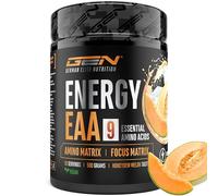 EAA Energy Mix - 500 g - Amino Matrix + Focus Matrix - Boissons énergétiques sans sucre - Avec caféine, taurine, guarana, N-acétyl-L-tyrosine - Pre Workout Booster - Vegan (Honeydew Melon)