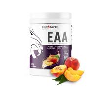 EAA ESSENTIAL AMINO ACIDS - Acides Aminés Essentiels avec CA-HMB, L-Tyrosine, L-Cystéine, Zinc & Vitamines - Formule Énergisante et Réduction de la Fatigue - 500g - Saveur Pêche - Eric Favre