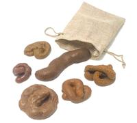 eaacaa 6 Pieces Plastic Fake Poop Poop, Stretchy Pooper Poop, Stuffing and Catching, Comes with Drawstring Bag, for April Fool's Halloween
