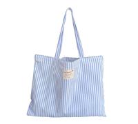 eaacaa Large Beach Bag with Inner Pocket and Zip Closure Women's Tote Bag(Blue)
