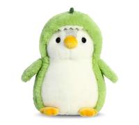 eaacaa Pingouin Oreiller en peluche doux pour enfants garçons, grand anniversaire de Noël longs jouets doux (pingouin vert)