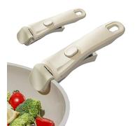 eaacaa Universal Removable Handle for Stoves, Detachable Handle for Heat Resistant Saucepan (250°C), Ergonomic Clamp for Utensils to Support 10kg (White)
