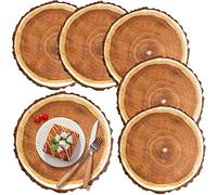 Eaasty Lot de 100 Sets de Table jetables Ronds en Papier Rustique Vintage pour l'été, Le Printemps, l'automne, Les dîners de Campagne, Les fêtes de Mariage, Les décorations de Style Pastoral