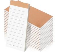 Eaasty Lot de 20 blocs-notes de 1 000 feuilles de listes de choses à faire quotidiennes de petite poche 14 x 7 cm ligné pour liste de contrôle, mémo, couverture en kraft pour bureau, épicerie, liste