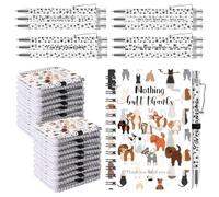 Eaasty Lot de 20 carnets de notes en forme de patte de chien - Journal à spirale avec stylo à bille en forme de patte - Cadeau pour femme et homme - Infirmière - Amoureux des animaux de compagnie
