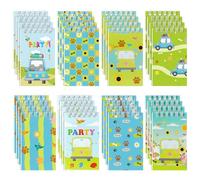 Eaasty Lot de 32 carnets de notes de fête sur le thème des pattes de chien mystérieux - Bloc-notes hippie sur le thème des marguerites - Pour anniversaire, bureau