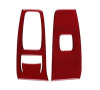 EABBADL Autocollant for Panneau de Boutons de Porte et de fenêtre de Voiture, Compatible avec Subaru BRZ et Toyota GR86 2021-2024, en Fibre de Carbone Souple véritable(A LHD Red)