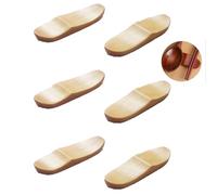 Eabdice 6 Morceaux Repose-Baguettes, Baguettes en Bois Naturel de Style Japonais Repose, Supports pour Baguettes en Bois, Adapté pour Les Banquets, Fêtes, Maisons Et Restaurants(Couleur du Bois)