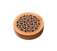 Eabdice Massif Parure De Brûleur, Boîte D'aromathérapie Ronde, Décoration De Table Support De Bobine De Moustique Décoration Table en Bois Petit Brûleur D'encens Bureau