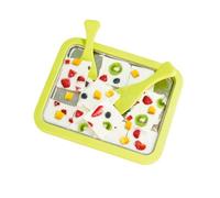 Eabdice Mini Ice Cream Machine, Machine à Crème Glacée Instantanée, Ice Roll Plaque, avec 2 Spatules pour Faire de La Crème Glacée, Machine à Crème Glacée pour Sorbet, Yogourt Glacé, Gelato