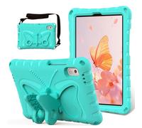 EabHulie Coque Enfant pour Lenovo Tab M9 2023 TB-310FU 9,0" Étui Antichoc Léger en EVA avec Bandoulière et Support Papillon Vert Menthe